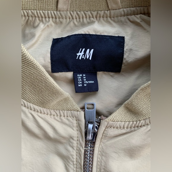 The Weeknd x H&M XO Bomber Khaki Beige Bomber Jacket Size Medium RARE WKND - Picture 5 of 14